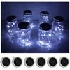 Decorman Solar Mason Jar Lid Lights, 6 Pack 20 LED Waterproof String Fairy Star Firefly Jar Lids Lights for Patio Garden Yard Lawn Party Wedding Christmas Decoration(Jars & Hangers Not Included) view 1