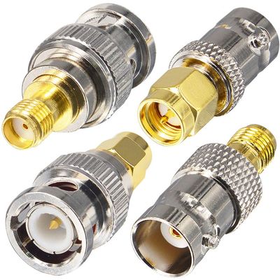 onelinkmore SMA to BNC Adapter Kits for SDR, Handheld Radios, Scanner, Walkie Talkie, Coaxial Adapter, 4 Pieces