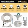 The Can Converter R56 Recessed Can Light Conversion Kit w/ 7" Flat Ceiling Medallion - Home Improvement for 5" & 6" Cans, Converter Kit for Ceiling Fan & Light Fixture, UL Certified, Polished Chrome view 3