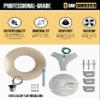 The Can Converter R56 Recessed Can Light Conversion Kit w/ 7" Flat Ceiling Medallion - Home Improvement for 5" & 6" Cans, Converter Kit for Ceiling Fan & Light Fixture, UL Certified, Polished Nickel view 3