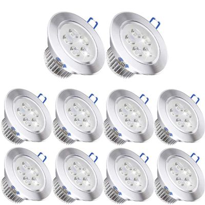 10 Pack,Pocketman 110V 5W Dimmable LED Ceiling Light Downlight,Warm White Spotlight Lamp Recessed Lighting Fixture,with LED Driver