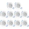 10 Pack,Pocketman 110V 4W Dimmable LED Ceiling Light Downlight,Cool White Spotlight Lamp Recessed Lighting Fixture,with LED Driver view 1
