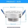 Pocketman 10 Pack, 110V 3W Dimmable LED Ceiling Light Downlight,Cool White Spotlight Lamp Recessed Lighting Fixture,with LED Driver view 2