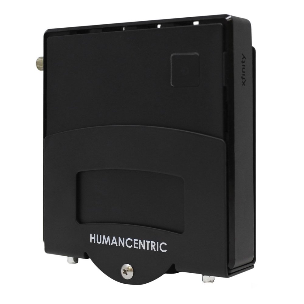 HumanCentric Cable Box and Modem Mount, Adjustable Wall Mount for Small and Narrow Devices, Cable Boxes, Modems, DVD Players, Streaming Media Devices, Mount on The Wall Behind TV, Hardware Included