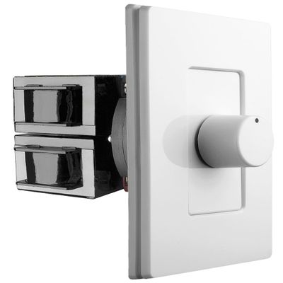 OSD Audio 100W Sleek, Modern, Minimalist Design in Wall Volume Control, Rotary Knob White Impedance Matching SLK100