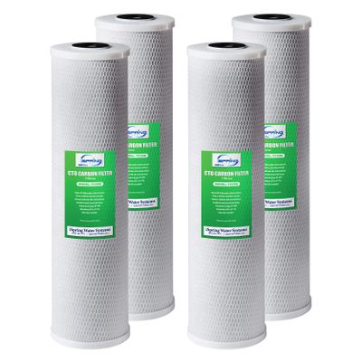 iSpring FC25B 20" x 4.5" Whole House Water Filter, 4-Pack