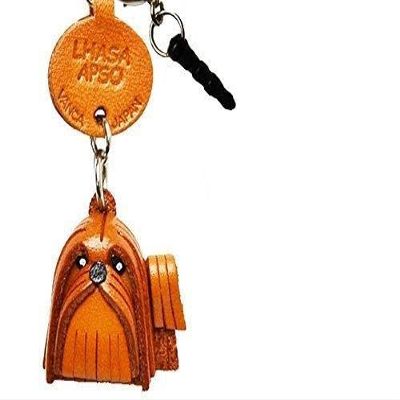 Lhasa Apso Leather Dog Earphone Jack Accessory/Dust Plug/Ear Cap/Ear JackVANCA Made in Japan #47796