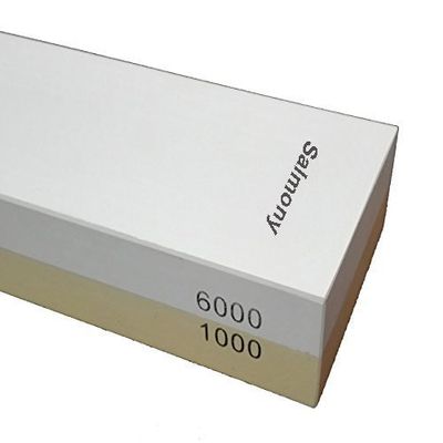 1000/6000 Grit Double Side Knife Sharpening Stone with Silicone Base Combination Corundum Whetstone Sharpener