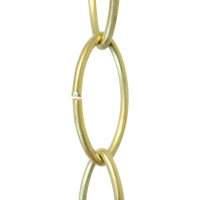 RCH Hardware CH-43-AD Decorative Acid Dipped Solid Brass Chain for Hanging, Lighting - Large Oval Wire Unwelded Links ( 1 Foot)
