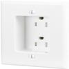 Eaton TR780W 15-Amp 3-Wire 125-Volt Tamper Resistant Recessed Duplex Receptacle 2-Pole, White view 1