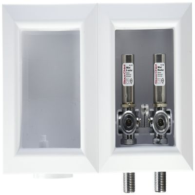 Sioux Chief 696-2313MF Oxbox Washing Machine Outlet Box with Minister Water Hammer Arresters