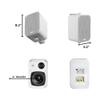 OSD Audio 4" Outdoor Patio Speaker Pair 80W, IP54 Weather Resistant, Aluminum White AP450 view 3