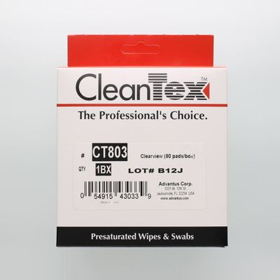 CleanTex Clearview Computer Screen Wipes, Box of 80 Pads (CT803)