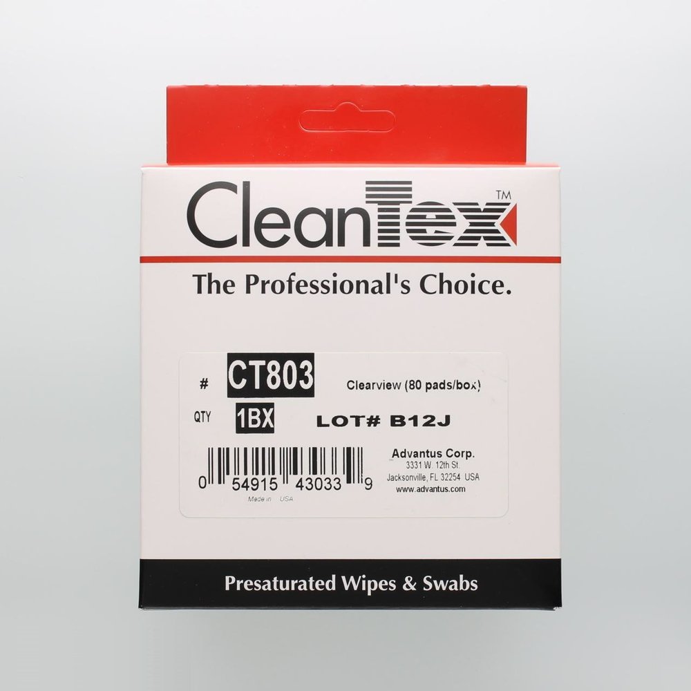 CleanTex Clearview Computer Screen Wipes, Box of 80 Pads (CT803)
