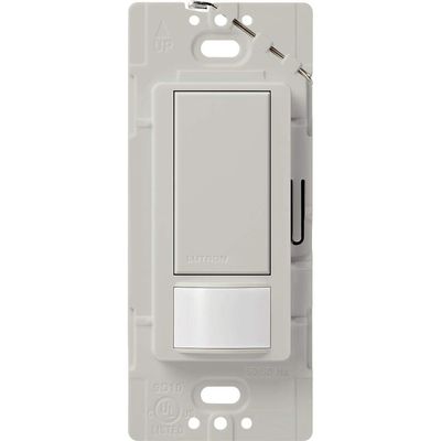 Lutron Maestro Motion Sensor Light Switch Indoor for Bathroom, Garage, Laundry Room, Any Bulbs, Occupancy Vacancy Sensor, Single-Pole, MS-OPS2-PD, Palladium