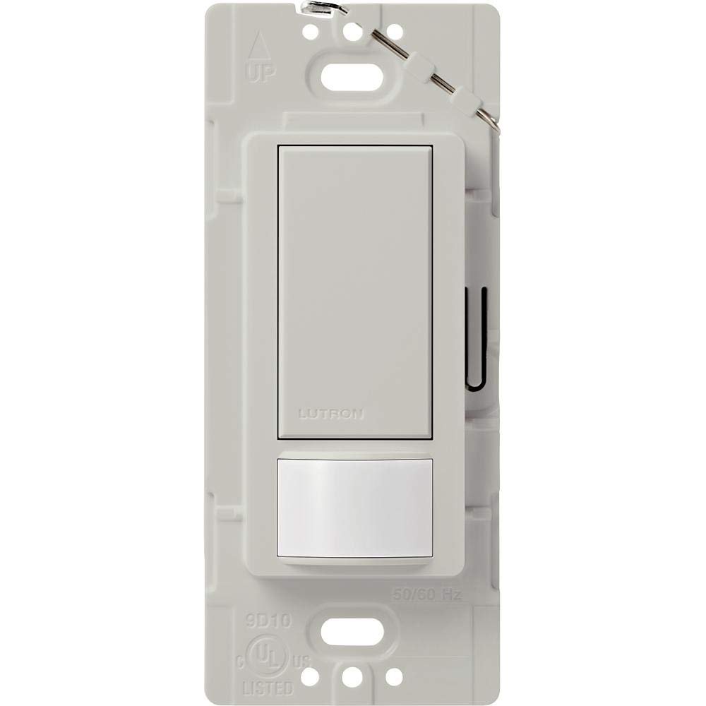 Lutron Maestro Motion Sensor Light Switch Indoor for Bathroom, Garage, Laundry Room, Any Bulbs, Occupancy Vacancy Sensor, Single-Pole, MS-OPS2-PD, Palladium