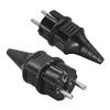 (2 Pack) Toptekits Schuko France Germany EU 4.8mm Pin DIY Rewireable Power Adapter 250V 16A,Quality European Rewireable Two Round Plug CEE 7/7 Standard Plug(Coated Black) view 2