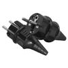 (2 Pack) Toptekits Schuko France Germany EU 4.8mm Pin DIY Rewireable Power Adapter 250V 16A,Quality European Rewireable Two Round Plug CEE 7/7 Standard Plug(Coated Black) view 3