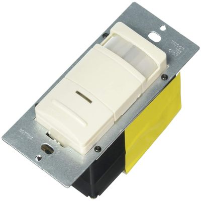 Leviton MDS15-IDT PIR Wall Switch Occupancy Sensor with Self Adaptive Technology, Light Almond