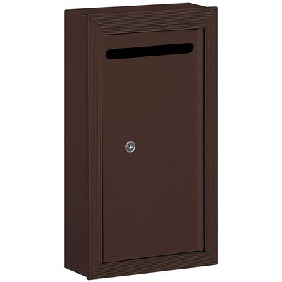 Salsbury Industries 2260ZP Slim Surface Mounted Letter Box with Commercial Lock, Private Access, Bronze