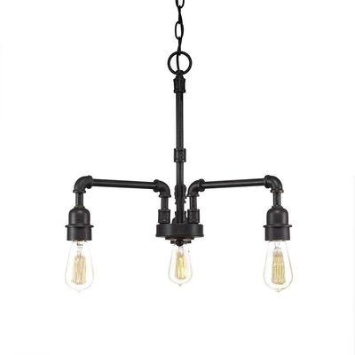Toltec Lighting Vintage 3 Light Chandelier in Dark Granite (283-DG-AT18)