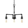 Toltec Lighting Vintage 3 Light Chandelier in Dark Granite (283-DG-AT18) view 1