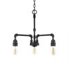 Toltec Lighting Vintage 3 Light Chandelier in Dark Granite (283-DG-AT18) view 2
