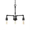 Toltec Lighting Vintage 3 Light Chandelier in Dark Granite (283-DG-AT18) view 3