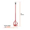 Groz 14621 80mm Paint Mixer, Red view 4