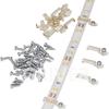 Griver 100 Pack Strip Light Mounting Brackets,Fixing Clips,One-Side Fixing,100 Screws Included (Ideal for 12mm Wide IP68 Silicone Cover Strips) view 3