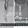 Griver 100 Pack Strip Light Mounting Brackets,Fixing Clips,One-Side Fixing,100 Screws Included (Ideal for 12mm Wide IP68 Silicone Cover Strips) view 4