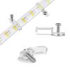 100 Pack Strip Light Mounting Brackets,Fixing Clips,One-Side Fixing,100 Screws Included (For 10mm Wide IP68 Silicone Cover Strips) view 1