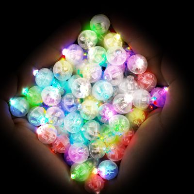 Neo LOONS 100pcs/lot 100 X Multicolor Round Led Flash Ball Lamp Balloon Light Long Standby time for Paper Lantern Balloon Light Party Wedding Decoration