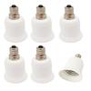 E-Simpo 6pcs E12 to E26/e27 Adapter US Chandelier to Medium Base Converter e12 to E26/e27 Lamp Base Converter, Converts Chandelier Socket (E12) to Medium Socket (E26/e27) (6) view 1