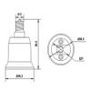 E-Simpo 6pcs E12 to E26/e27 Adapter US Chandelier to Medium Base Converter e12 to E26/e27 Lamp Base Converter, Converts Chandelier Socket (E12) to Medium Socket (E26/e27) (6) view 4