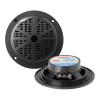 Pyle Single DIN Marine Bluetooth USB/AM/FM Stereo Receiver with Remote Control, 2x 4'' 100 Watt Peak Power Dual Cone Waterproof Black Audio Speakers, Radio Shield view 2