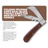 Rite Edge 4" Folding Pruning Knife  Dual Blade Pocket Knife for Men with Wood Handle, Clip Point & Curved Pruning Blade  Small Folding Pocket Knife for Gardening, Outdoor, and Everyday Carry (EDC) view 2