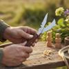 Rite Edge 4" Folding Pruning Knife  Dual Blade Pocket Knife for Men with Wood Handle, Clip Point & Curved Pruning Blade  Small Folding Pocket Knife for Gardening, Outdoor, and Everyday Carry (EDC) view 4