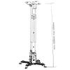 Universal Ceiling Projector Mount (Max 44 lbs) - White view 2