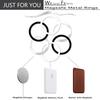 WYNK Magnetic Wireless Charger Metal Rings with 3M Sticker 4 PCS Compatible for Magsafe Charger,Compatible with iPhone 12/13/14/15/16/17 mini/Air/Pro/Pro Max and Samsung Galaxy(2 Black + 2 Silver) view 2