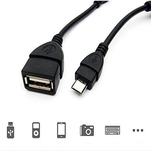 yan New USB 2.0 OTG Adapter Converter Connector Cable Black for USB Peripherals