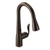 Moen Arbor Oil Rubbed Bronze Motionsense Two-Sensor Touchless One-Handle Pulldown Kitchen Faucet, Single Hole Kitchen Sink Faucet Featuring Power Boost for a Faster Clean, 7594EORB view 1