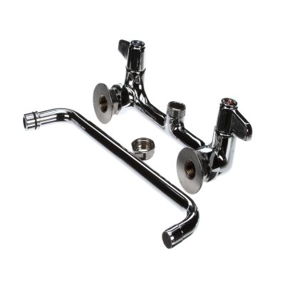 T&S Brass 5F-8WLX12 Wall Mount Faucet with 8" Centers and 12" Swivel Nozzle