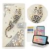 STENES Sparkle Wallet Phone Case Compatible with Google Pixel 2 XL [Stylish] 3D Handmade Bling Leopard Flowers Crystal Diamond Design Girls Women Cover - Gold view 1
