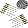 ADVcer Wood Rasp File Kit - 12 Assorted Small Metal Needle Files Set with Bristle Brush and Hand Strap Carrying Case (Rasps included 2 Sizes of Flat, Pointed Flat, Round, Half Round, Square, Triangle) view 2