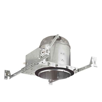 6-Inch New Construction E26 Recessed Can Light IC & Airtight Flat Ceiling Case Pack of 6