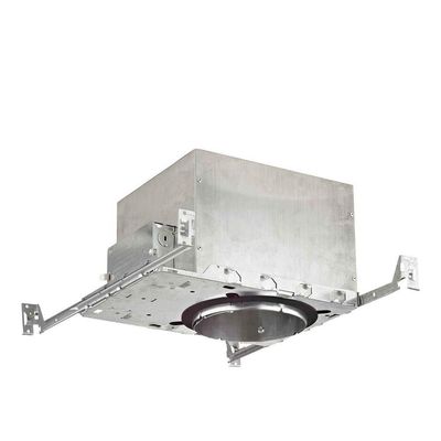 6-Inch New Construction E26 Recessed Can Light IC & Airtight Flat Ceiling Case Pack of 4