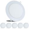 LeisureLED 5 Pack RV Boat Recessed Ceiling Light 720 Lumen Super Slim LED Panel Light DC 12V 5.75" 9W Full Aluminum Downlights (Cool White) view 1