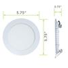LeisureLED 5 Pack RV Boat Recessed Ceiling Light 720 Lumen Super Slim LED Panel Light DC 12V 5.75" 9W Full Aluminum Downlights (Cool White) view 2