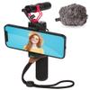 Movo Smartphone Vlogging Kit for iPhone with Shotgun Microphone, Grip Handle, Wrist Strap for iPhone and Android Smartphones for TIK Tok, Vlog, YouTube Starter Kit and Content Creator Kit view 1